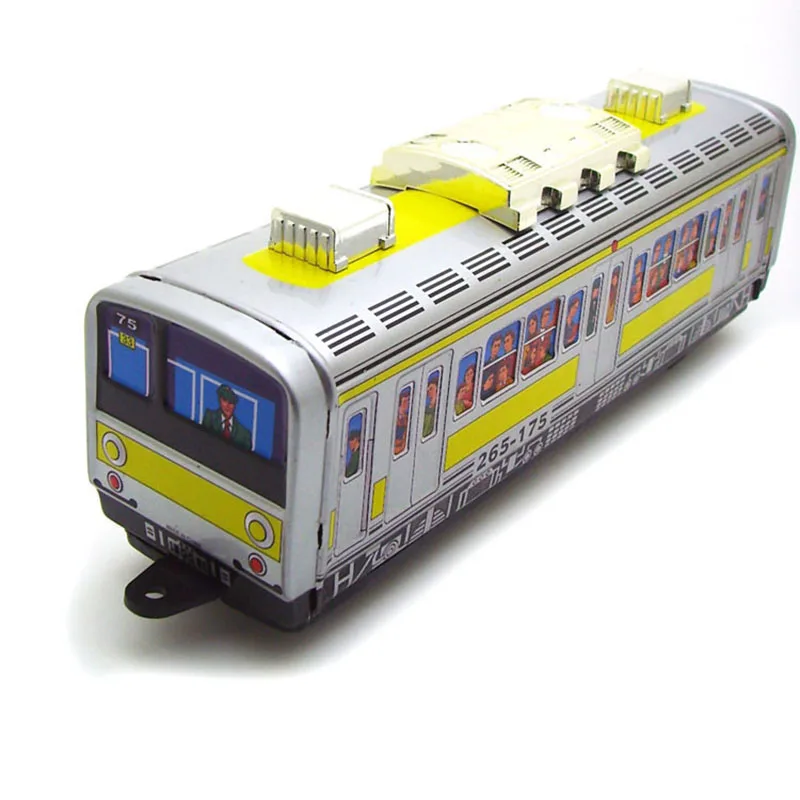 

Subway Train Carriage Tin Toys 26cm Handmade Crafts Collection Figure Inertial Nostalgic Toy Retro Toy Photography Props Tintoy