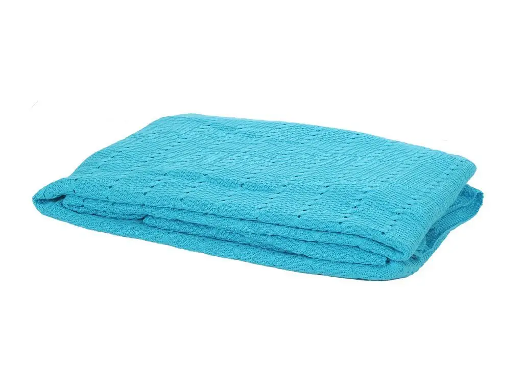

Mesh Pattern Double Personality Knitwear Blanket Turquoise