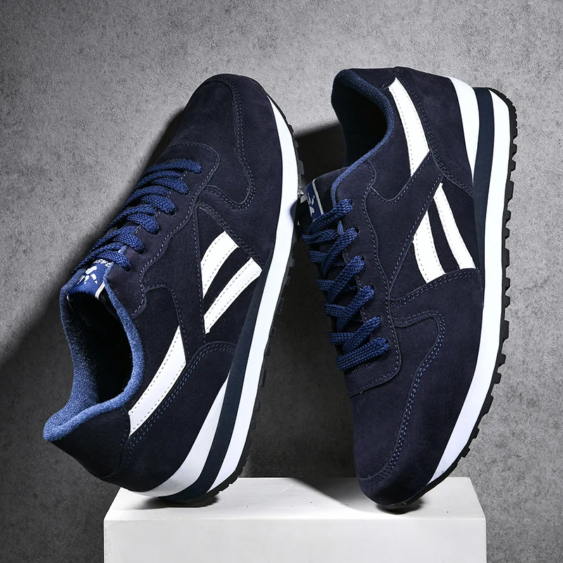 

Couple Light Running Sport Shoes Soft Mens Sneakers Comfort Suede Leather Men Running Shoes Lifestyle Spring Men Sneakers Autumn