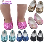 Лидер продаж Модные Недорогие 43 см для ухода за ребенком для мам новые детские куклы обувь с каблуком 7 см Грета куклы-блестки обувь подходит для 18 дюймов American DIY Россия куклы подарок