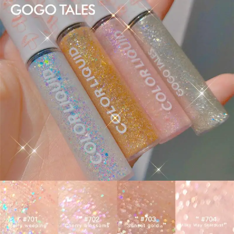 

Блестящая жидкая подводка для глаз, 4 цвета, сексуальные перламутровые блестки, алмазные водостойкие стойкие жидкие тени для век, женский ма...