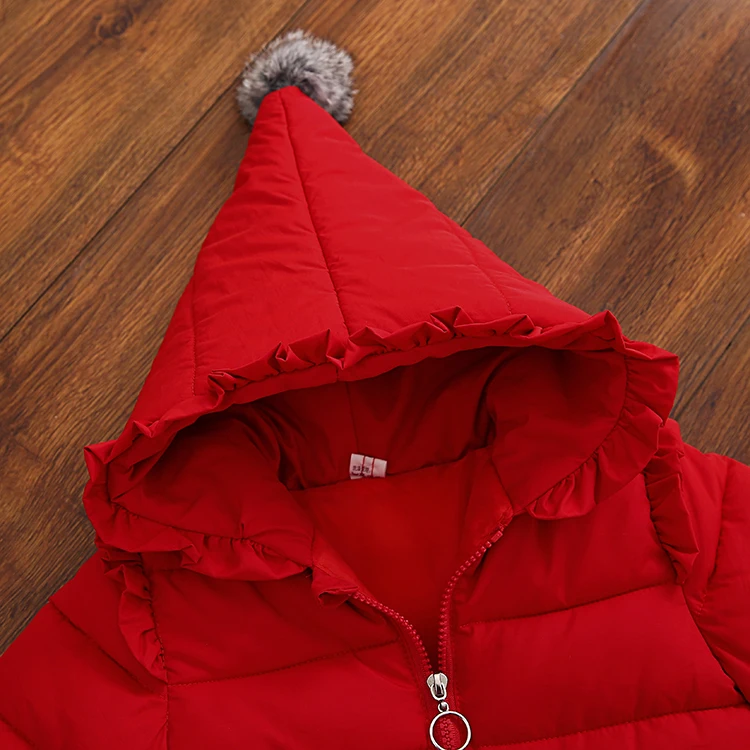 НОВЫЕ куртки для девочек модная однотонная одежда пальто маленьких зимняя