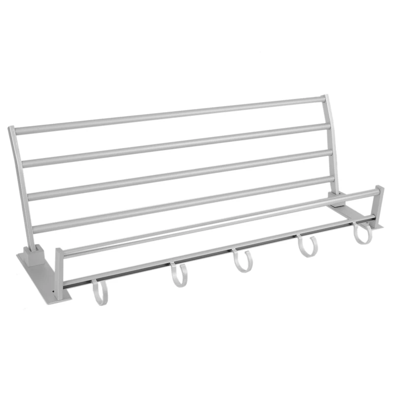 

Modern Double Wall Mounted Bathroom Bath Towel Rails Holder Storage Rack Shelf