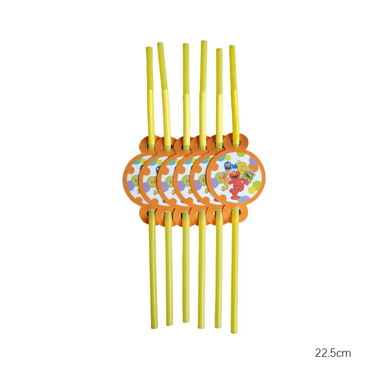 Sesame Street Birthday Party Decoration Tableware Set Paper Plates Cups Napkins Kids Decor Tablecloth Supplies | Дом и сад