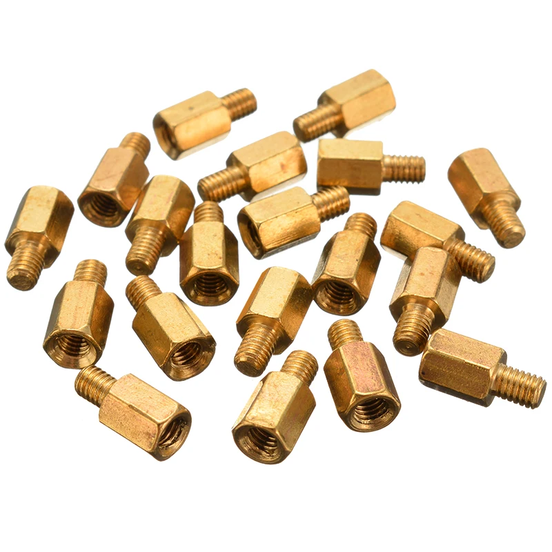 Mayitr 20 шт. M3 6 + 4 мм O4L0 PC PCB Материнская плата латунь противостояние шестиугольная