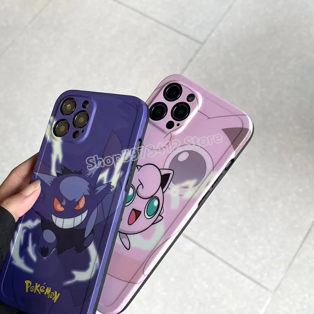 Cartoon Anime Pokemon Mobile Phone Case for Ipone 13pro 12promax Apple 7 8plus Soft XR 11 Pikachu Gengar phone accessories | Дом и сад