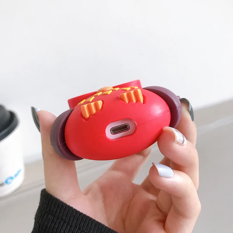 Чехол с 3D рисунком птицы совы для AirPods 1 2 Pro Box мягкий силиконовый чехол милыми