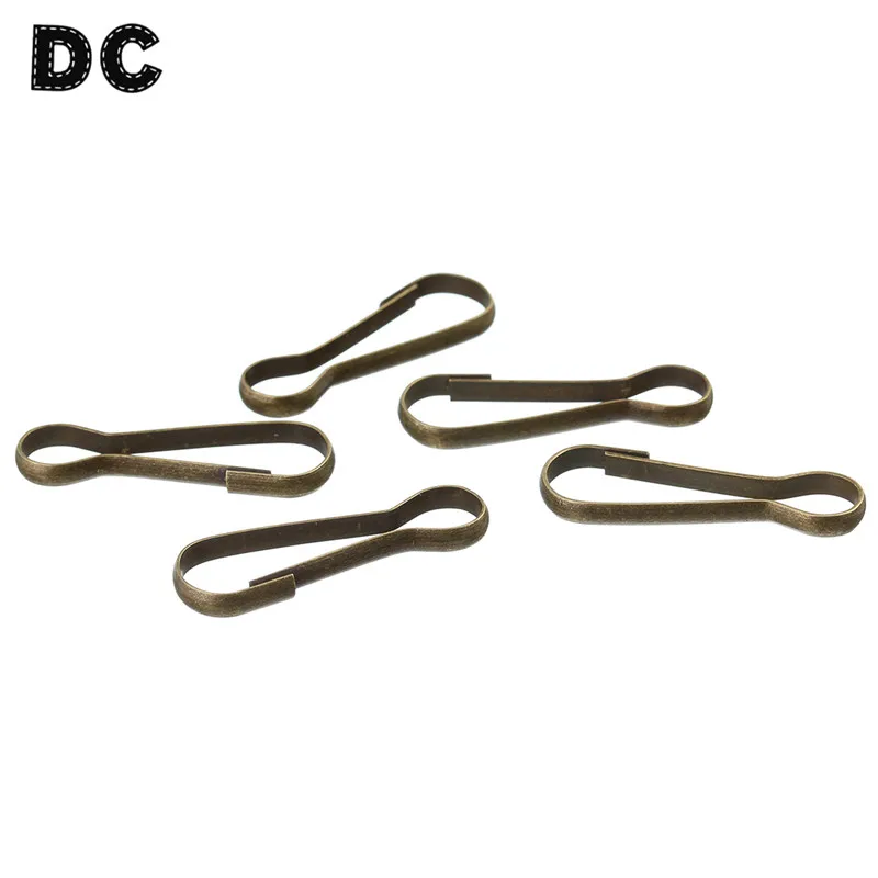 

50pcs/lot 31mm Length Wholesale Jewelry Clasps Antique Bronze Rhodium Color Metal Key Clasps Finding DIY Making Material