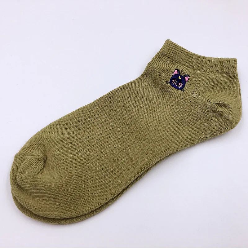 

5 Pairs Shallow Mouth Short Socks Female Spring and Autumn Japanese Sailor Moon Net Red Trend Boat Socks Korean College Style