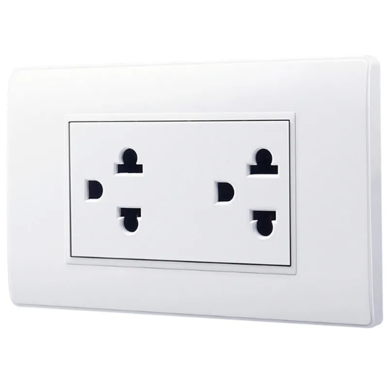 Штепсельная розетка Schuko стандарт Таиланда 2 комплекта тройная настенная 10 А 250 В