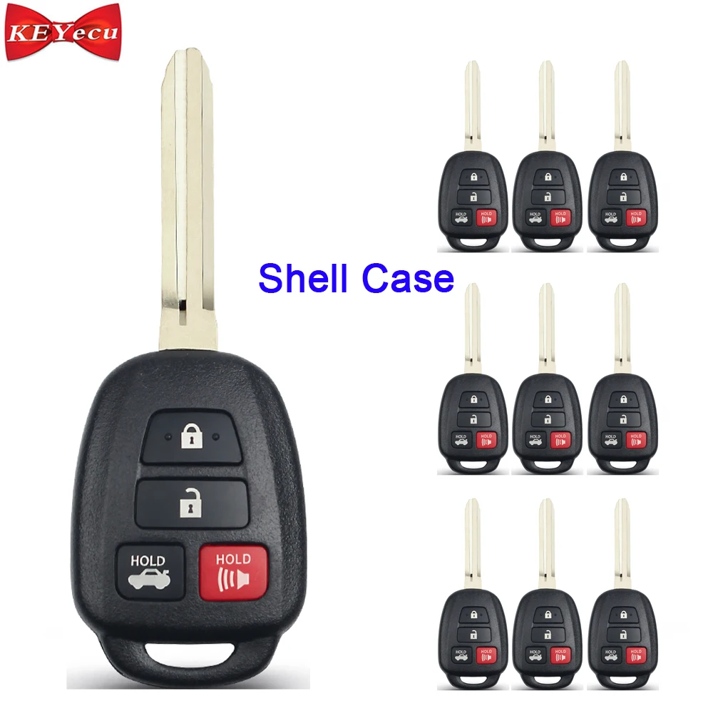 KEYECU 10 шт. для Toyota Camry Corolla 2014 2015 2016 2017 2018 2019 чехол дистанционного ключа HYQ12BDM HYQ12BDP