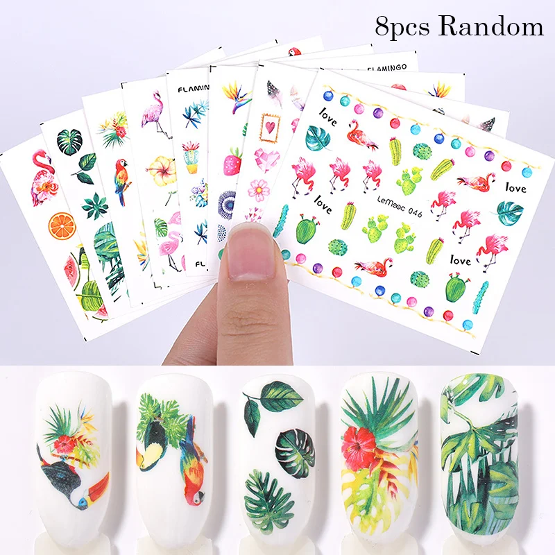Set 30 LEMOOC 45 шт./компл. черного цвета с цветочками для вечеринок наклейки переводятся при помощи воды красочные исскуство ногати наклейки бабочками и кружевом для малышей с изображением Ловца снов наклейки для ногтей - Цвет: Set 30