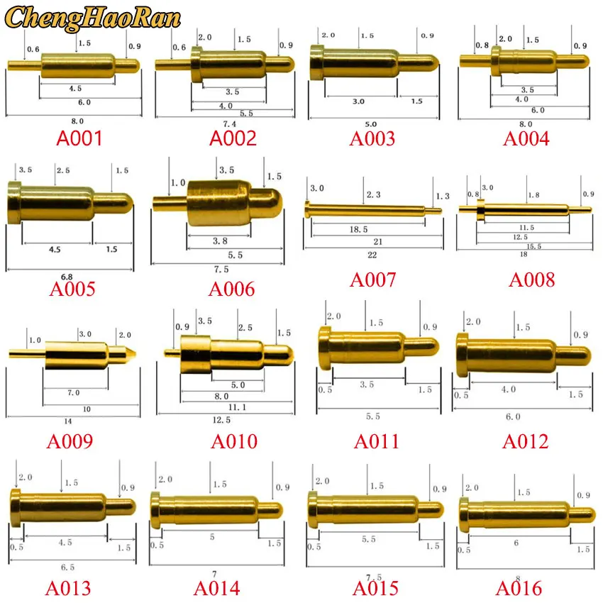 

1PCS High Current Spring Loaded Pogo Pin Male Female Connector Power Heavy Current Battery Connector POGOPIN Header Charge 01-16