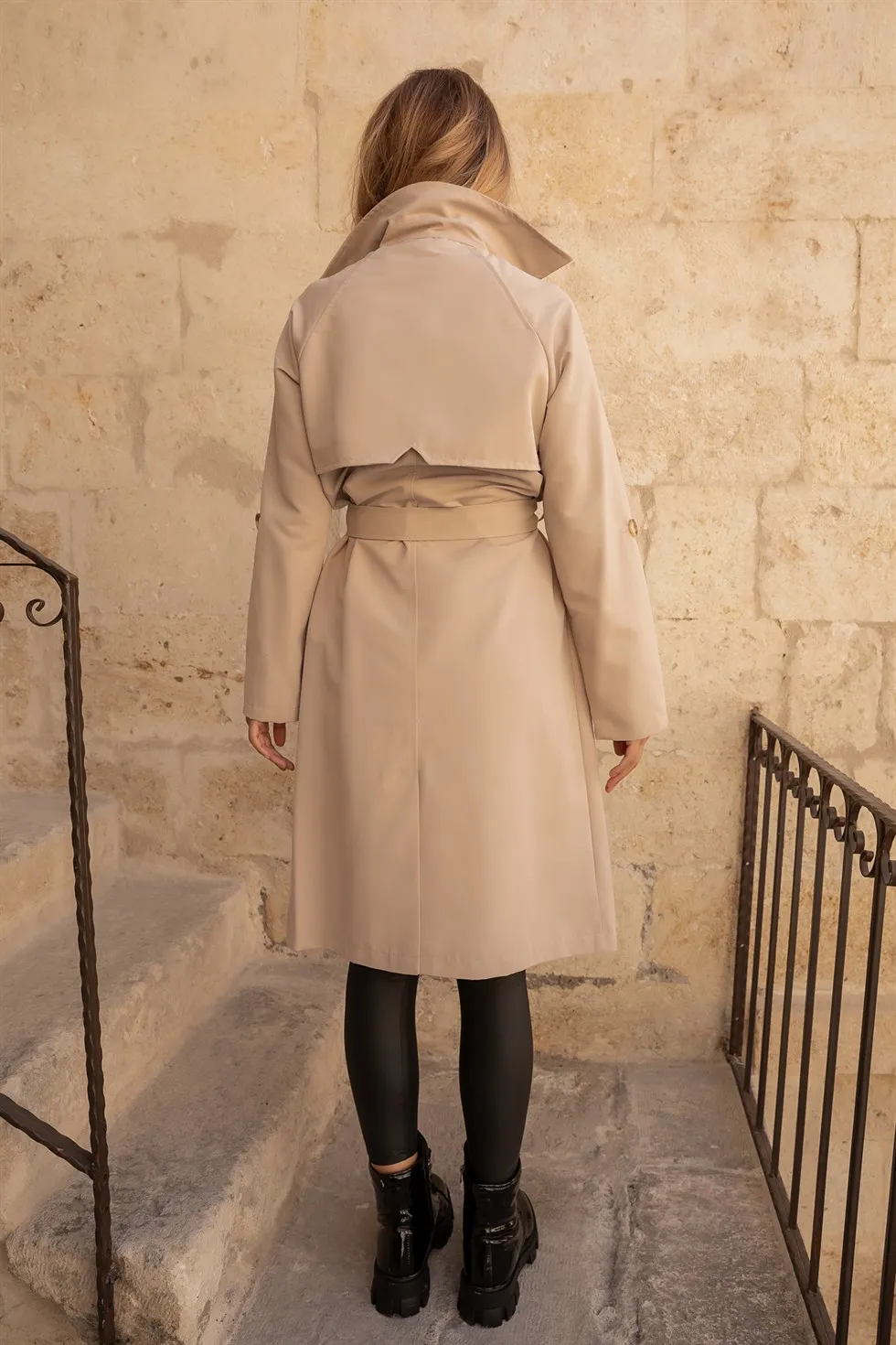 

Wide Cut Trench-BEIGE