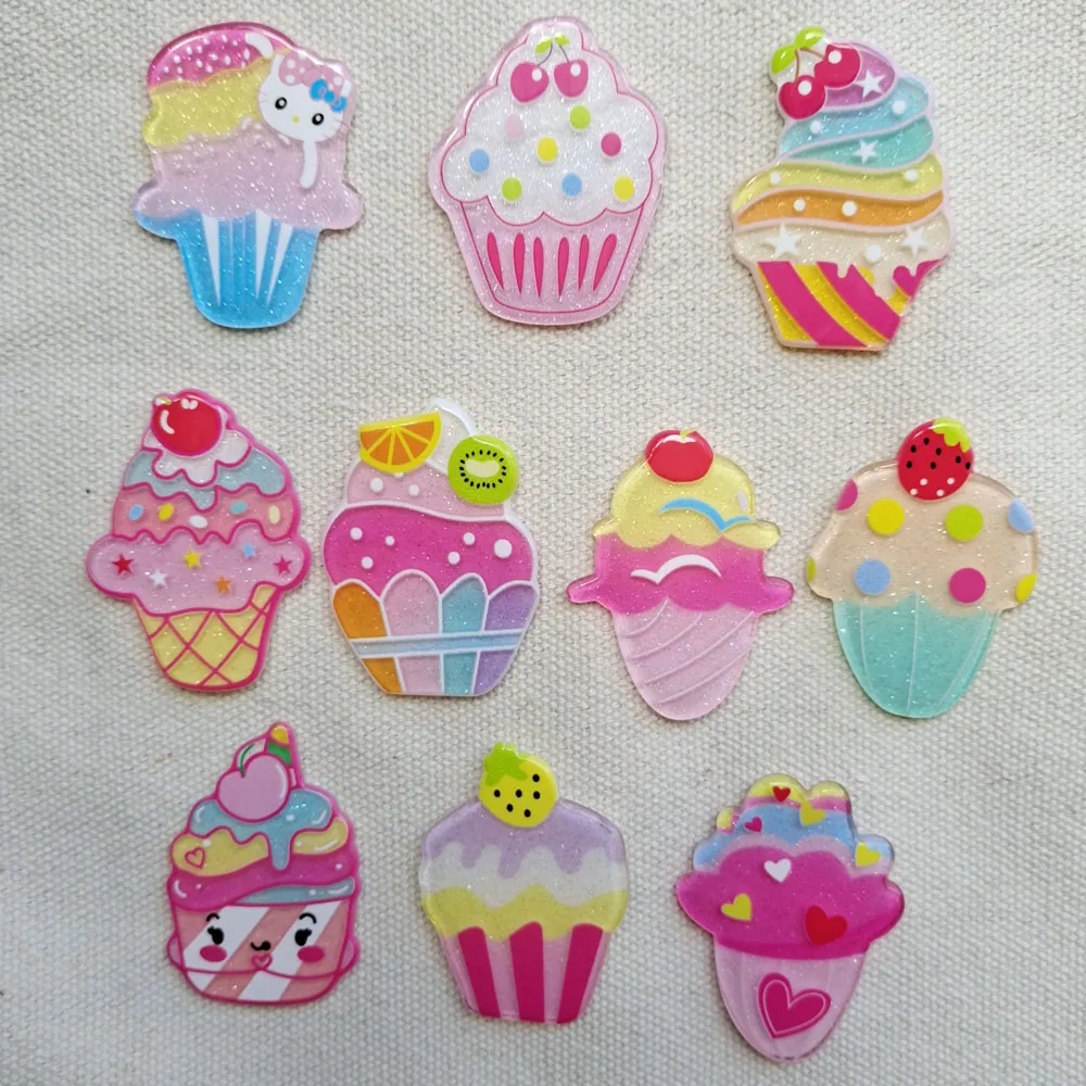 

10pcs/lot lovely planar resin candy icecream cake foods resin cabochons accessories Ornaments
