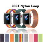 Ремешок нейлоновый для Apple Watch, спортивный браслет для смарт-часов iwatch Series 7 SE 5 6, 41 мм 45 мм 44 мм 40 мм