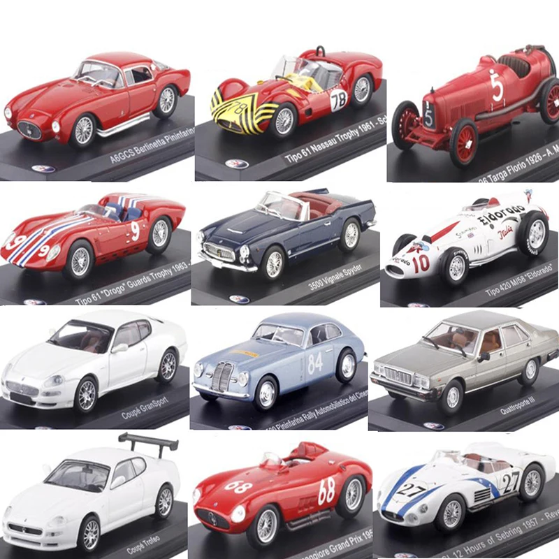 Масштаб 1:43 Классическая модель гоночного автомобиля Maseratis из металлического