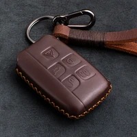 1 pcs genuine leather car remote key cover key case for land rover range rover evoque discovery sport 5 2018 2019 2020