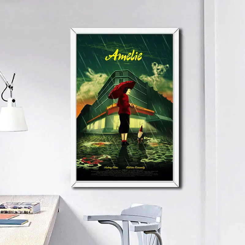 Amelie классический фильм художественная живопись Шелковый Холст плакат настенный