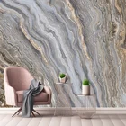 Пользовательские 3D настенные росписи абстрактный пейзаж каменный узор Золотой Мрамор обои гостиная телевизор диван кабинет Фреска Papel De Parede