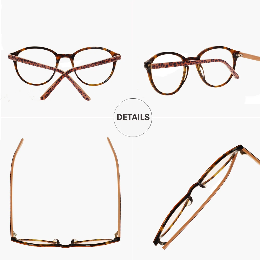 Простой дизайн круглая оптическая оправа из ацетата для очков мужчин и женщин