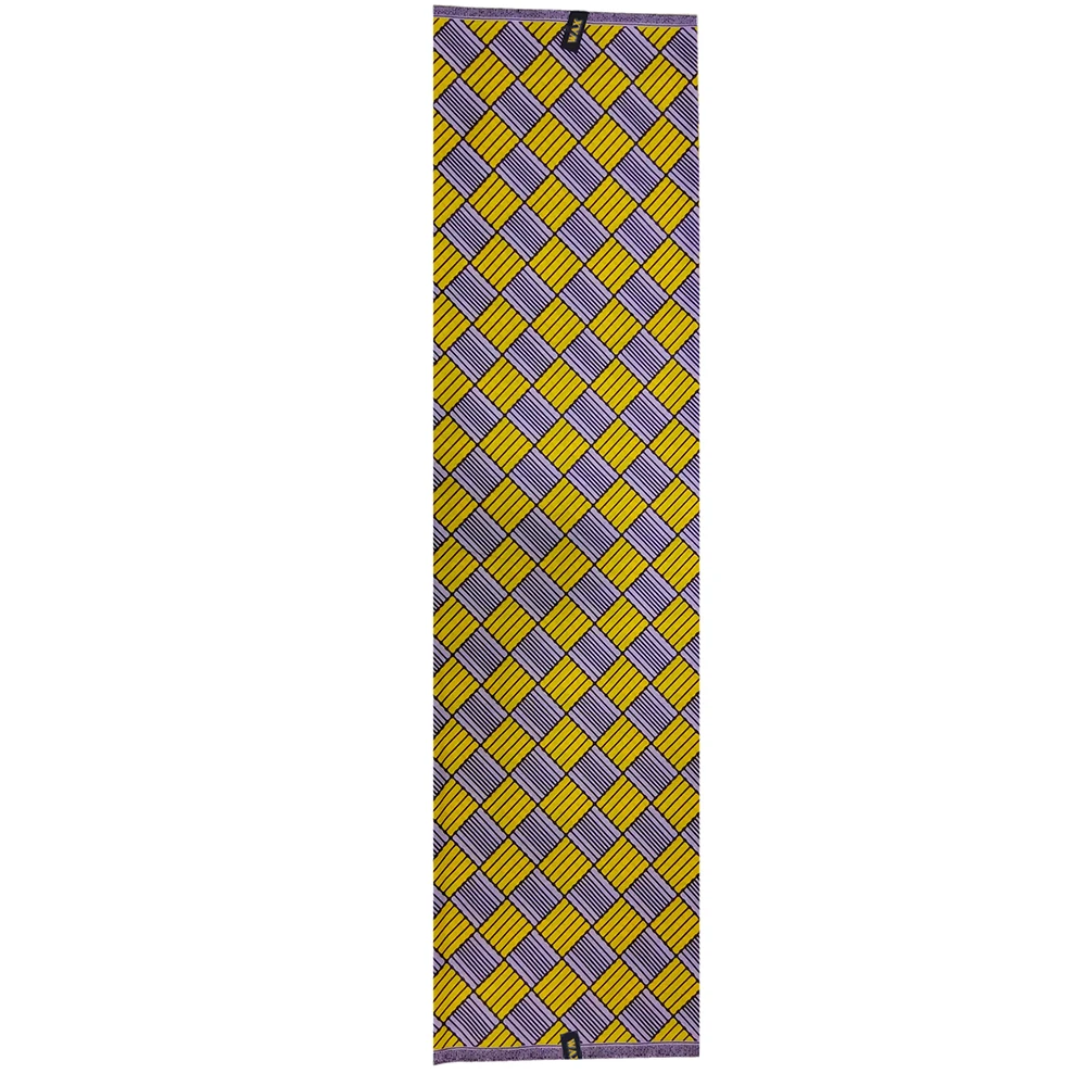 6Yards\Set African Fabric Holland Wax Yellow&ampPurple Square Print High Quality |