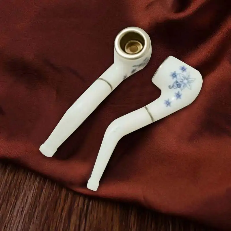 

Mini Blue and White Porcelain Food Grade Plastic Portable Small Pipe Holder, Household Cigarette Tobacco and Smoking Accessories