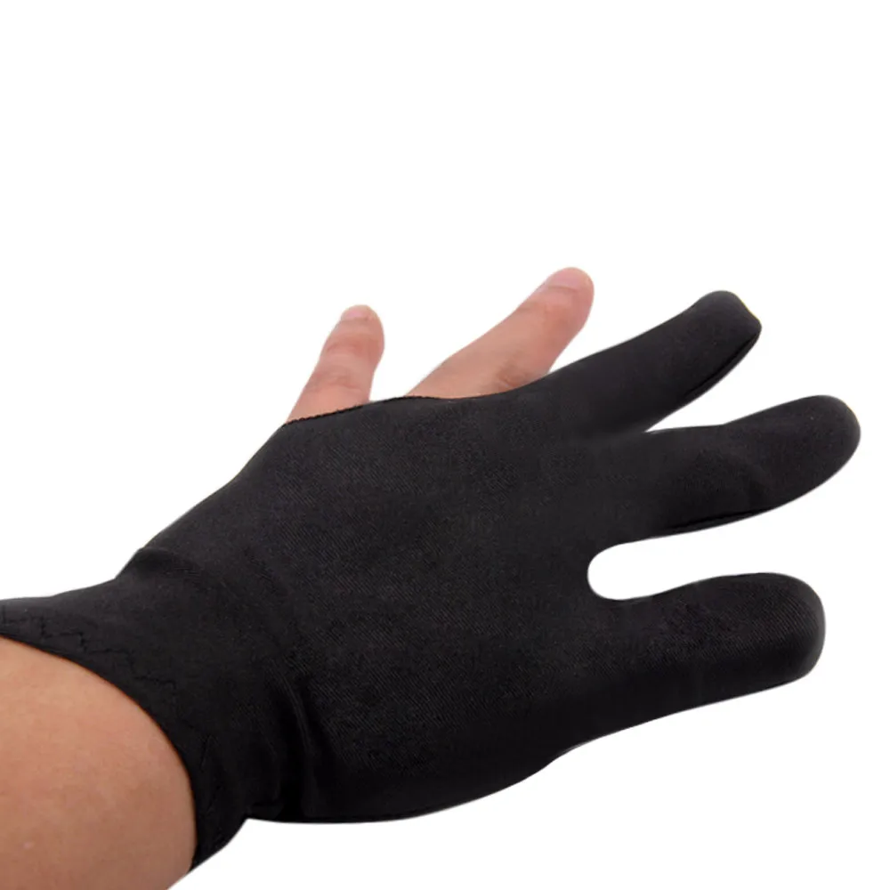 1 шт. спандекс кий для снукера бильярда перчатка бассейн левая рука открыть три