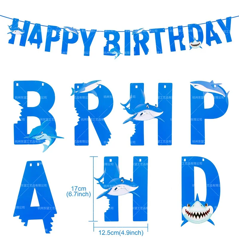 Los ni&ntilde;os globos de l&aacute;tex de tibur&oacute;n de dibujos animados tema banderines para fiesta de cumplea&ntilde;os Pastel de Bodas Topper tibur&oacute;n globo aluminio ni&ntilde;os regalo de cumplea&ntilde;os de las ni&ntilde;as-3