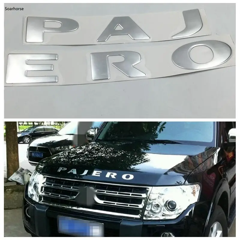 Soarhorse серебро передний капот значок с эмблемой логотип наклейки для Mitsubishi Pajero
