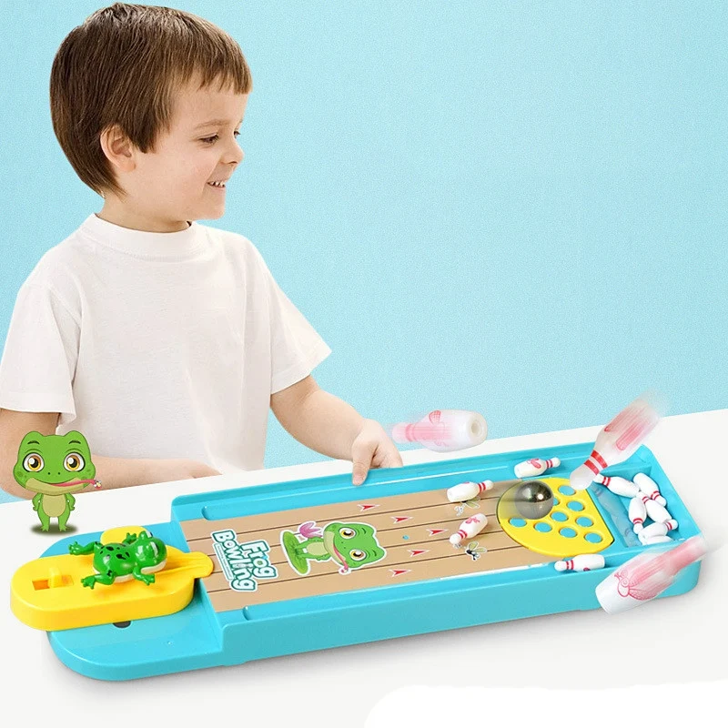 Детская мини настольная игра в боулинг забавная домашняя Интерактивная