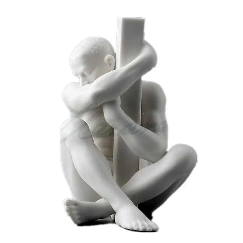 Современная керамическая боди-арт обнаженная мужская скульптура абстрактный