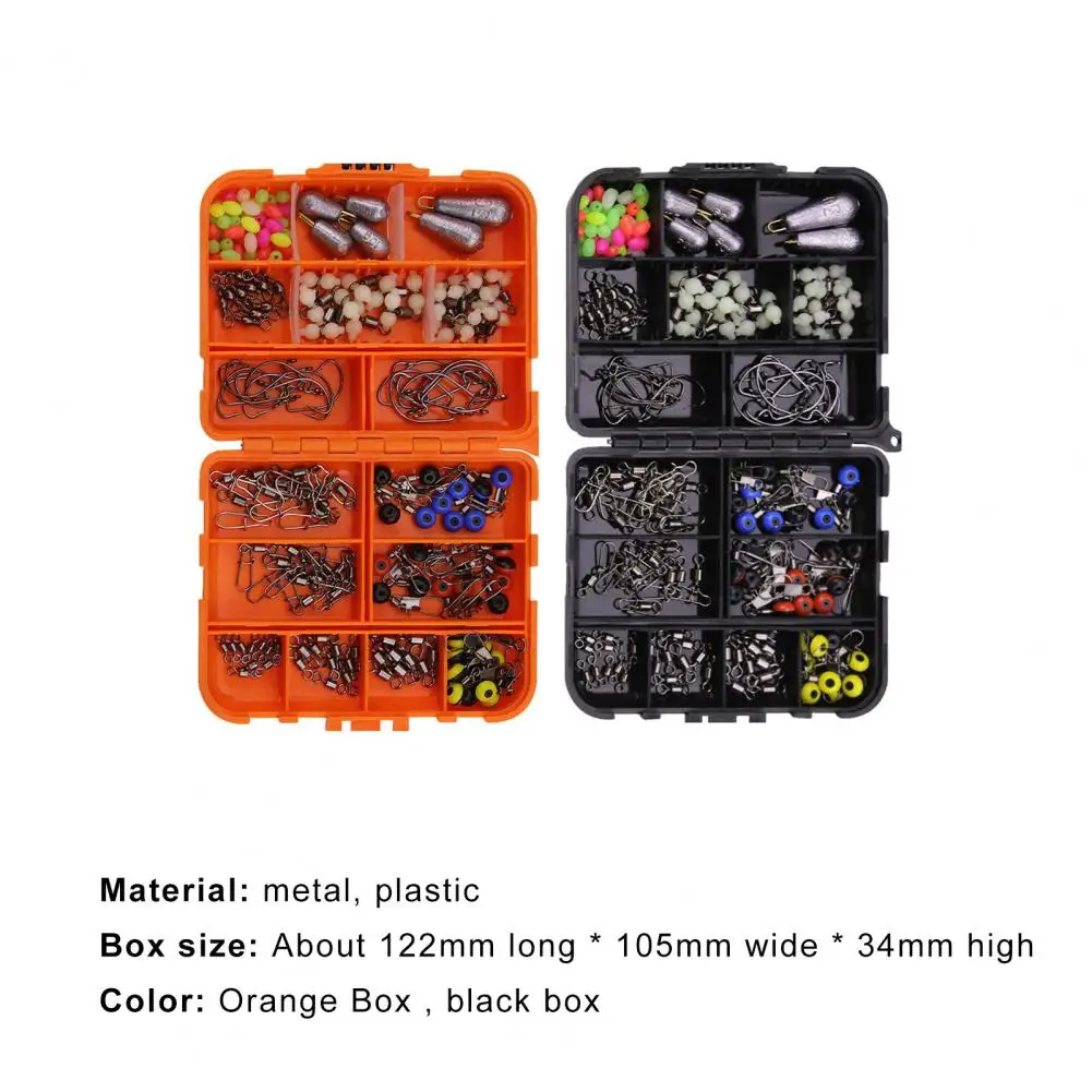 

177Pcs Practical Fishing Tackle Kit Wear Resistant Rust Resistant Large Capacity Rust Resistant Fishing Accessories Set for Angl