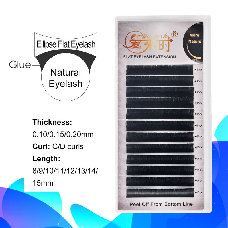 Матовые плоские ресницы для наращивания кашемир реснички из искусственной норки