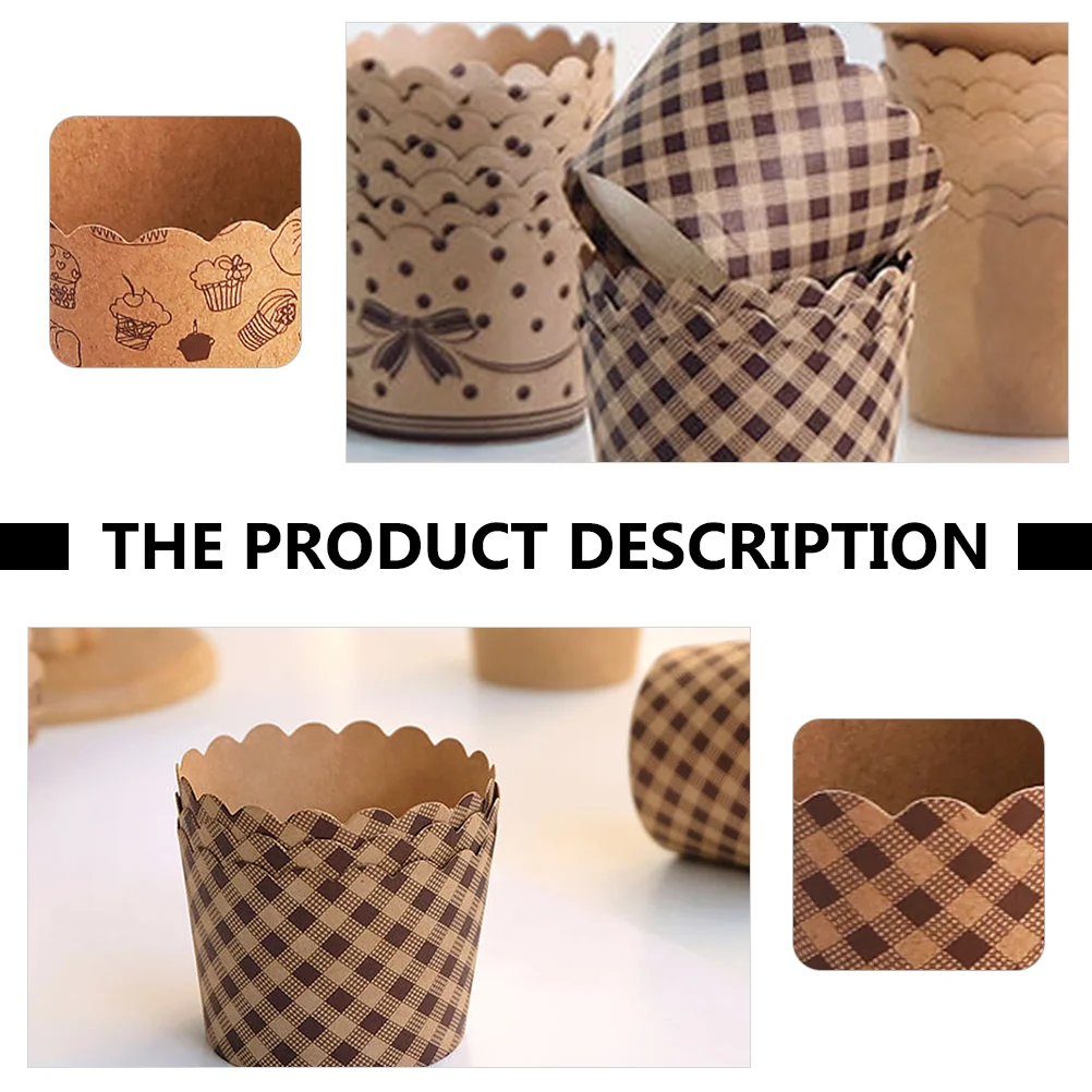 100 Pcs Decorative Paper Cake Cups Baking Cupcake Wrapping |