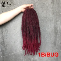synthetic kinky curly synthetic twist braiding hair afro twist crochet braid hair 100g 18 inch royal silk xishixiuhair