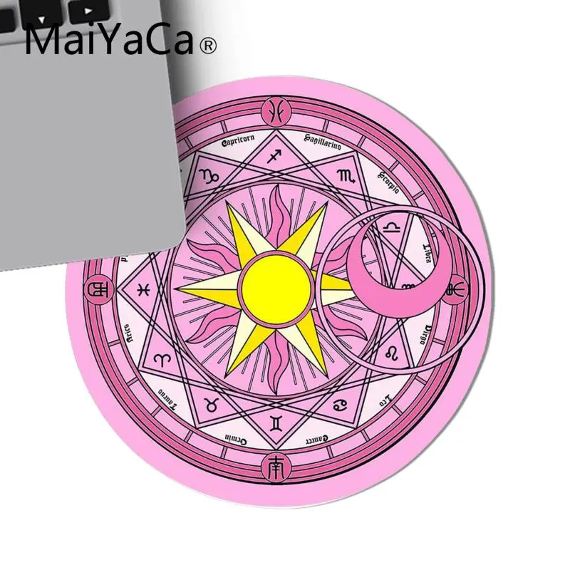 maiyaca anime pink cute magic array rubber computer gaming mousepad gaming mouse pad rug for pc laptop notebook gamer desk pad free global shipping