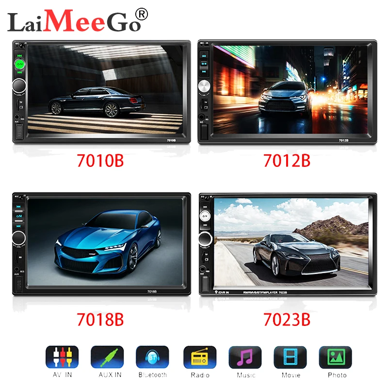 2 DIN Авторадио Bluetooth Mirrorlink автомобильный стерео " HD MP5 Автомобильный мультимедийный проигрыватель Aux FM входной приемник с задней камерой