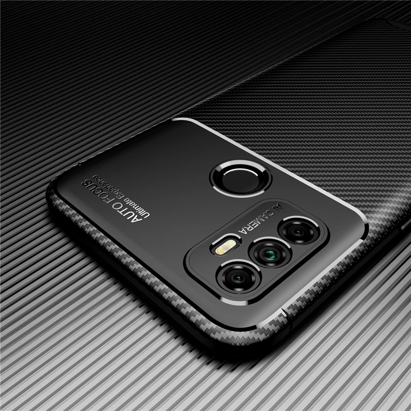 for oppo a53 2020 case bumper silicon carbon fiber shockproof back cover for oppo a53 a32 a52 a72 a92 case for oppo a53 6 5 inch free global shipping