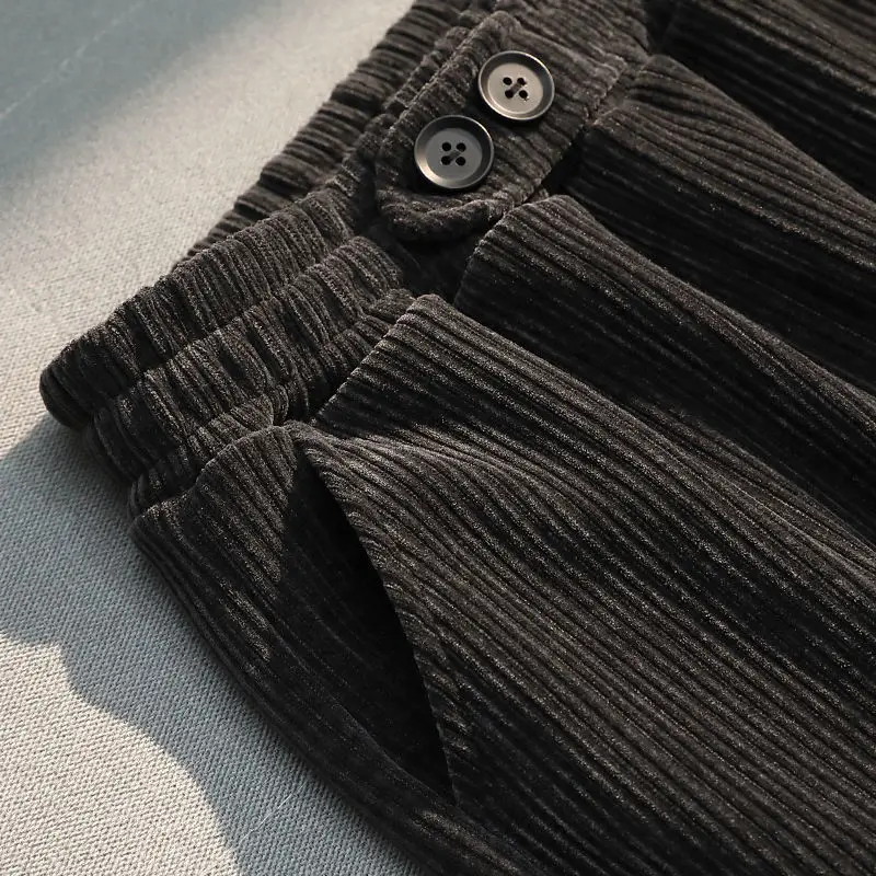 

2021 New Autumn Winter Women Pants Korean Style Loose Corduroy Harem Pants Womens Trendy Leisure High Waist Trousers Y399