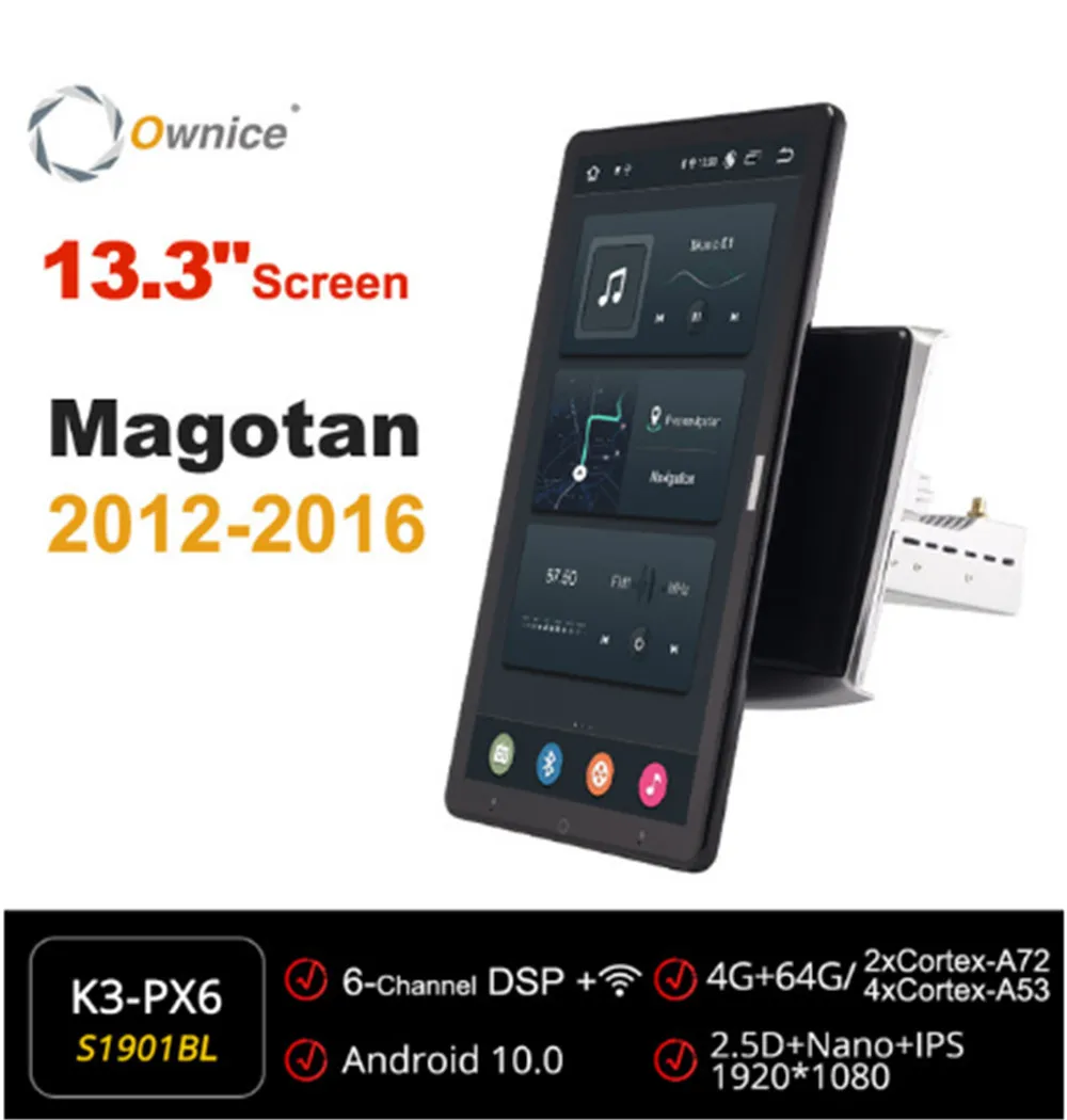 

13.3 Inch 1920*1080 Ownice Android 10.0 Car Radio forVW Magotan 2012 2013 2014 2015 Auto Multimedia GPS Player Auto Rotatable