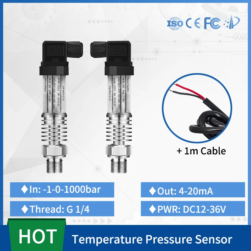 Датчик давления датчик высокой температуры 4-20 мА выход для воды газа масла-1-1000