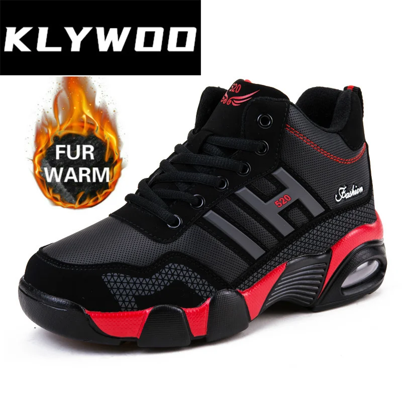 Зимние мужские ботинки KLYWOO плюшевые теплые водонепроницаемые зимние для мужчин