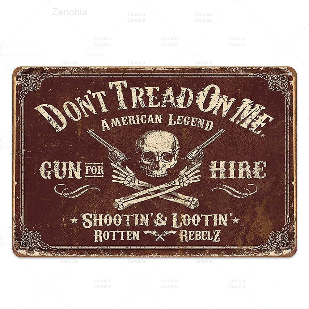 Винтаж в ковбойском стиле клуб металлическая жестяная вывеска человек пещера