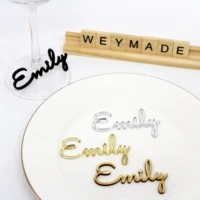 12x custom party decoration wedding place cards personalized wood names place name settings guest name tags wedding table decor