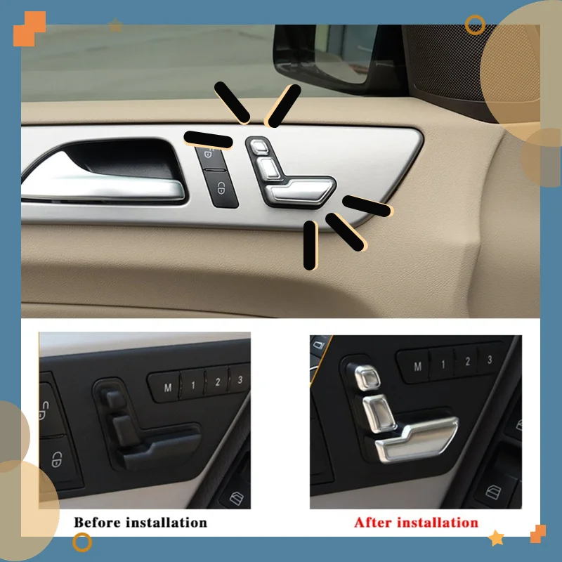 Кнопки регулятора сиденья автомобиля декоративный чехол для Mercedes Benz