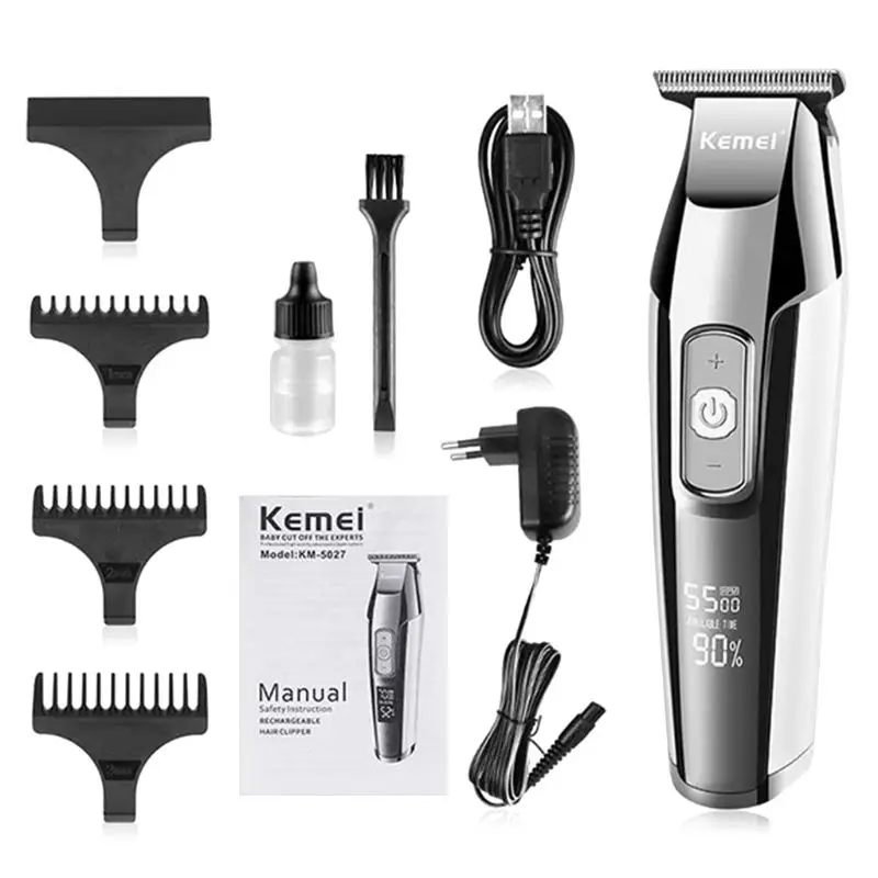 Kemei Electric Hair Clipper LCD Display 0mm Men DIY Beard Baldheaded Trimmer KM-5027 | Бытовая техника