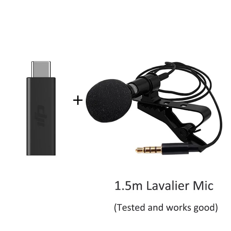 add Lavalier Mic Для оригинального DJI Osmo карманного микрофона адаптер 3,5 мм поддерживает внешний 3,5 мм крепление для микрофона разъем TRS DJI Osmo карманные аксессуары - Цвет: add Lavalier Mic