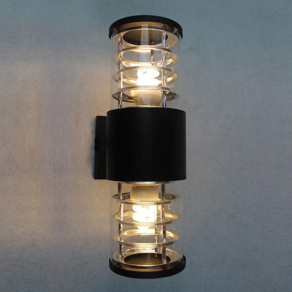 

E27 Up and Down Wall Light AC 100-240V IP65 Waterproof Aluminum Dual-Head Outdoor Wall Light Porch Light