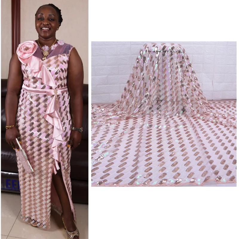 Модная французская сетчатая кружевная ткань фиолетовая африканская сухая с